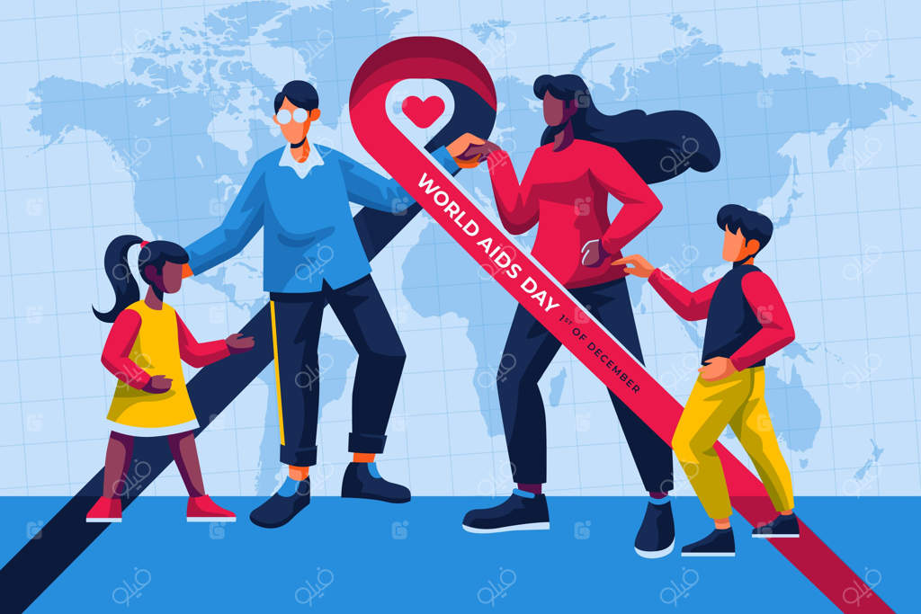 طراحی تخت خانواده برای رویداد روز ایدز به تصویر کشیده شد