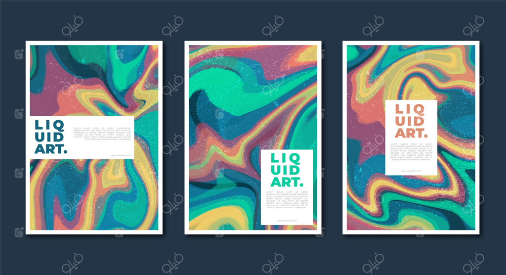 مجموعه جلدهای مرمرین نقاشی شده با دست