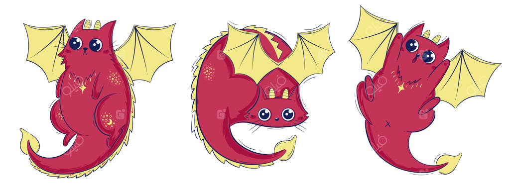 مجموعه چاپی گربه‌ اژدهای قرمز