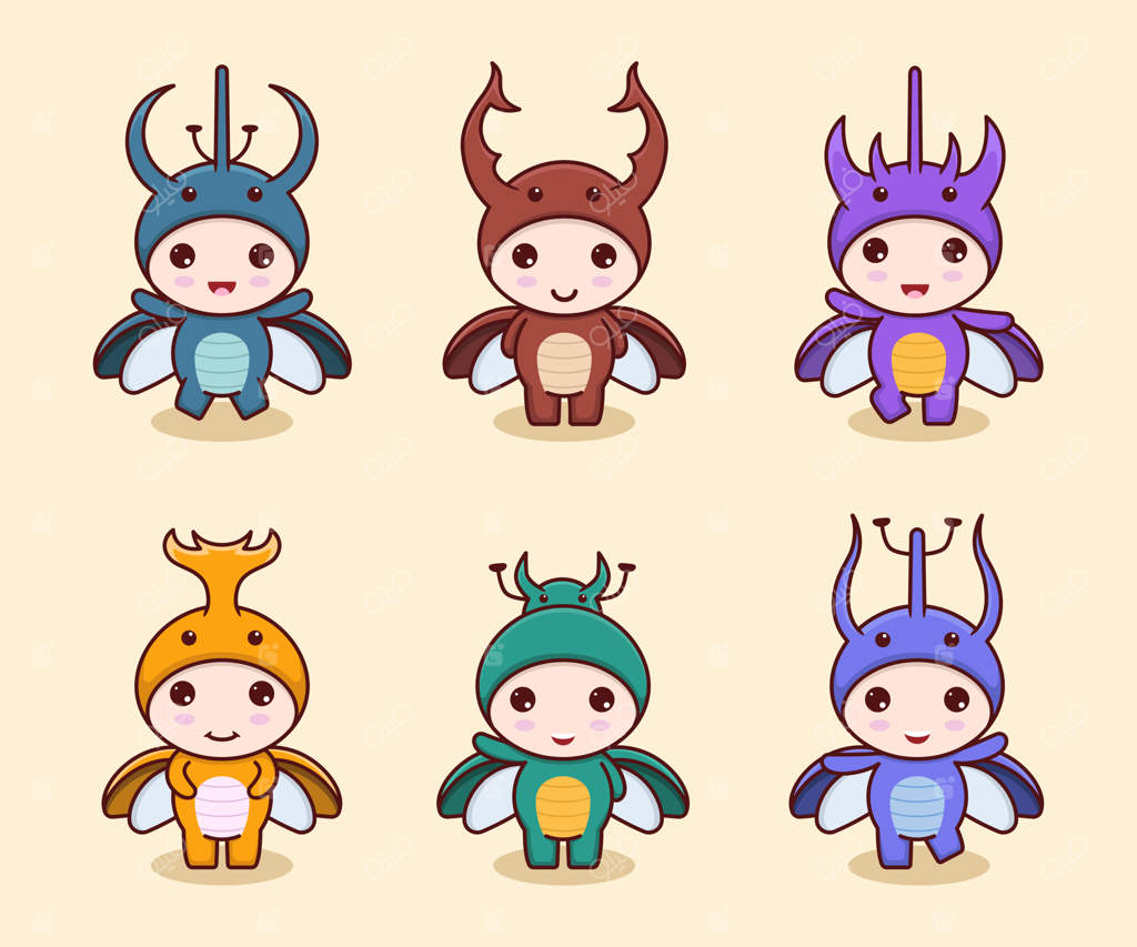 پسر بچه‌ای در لباس سوسک