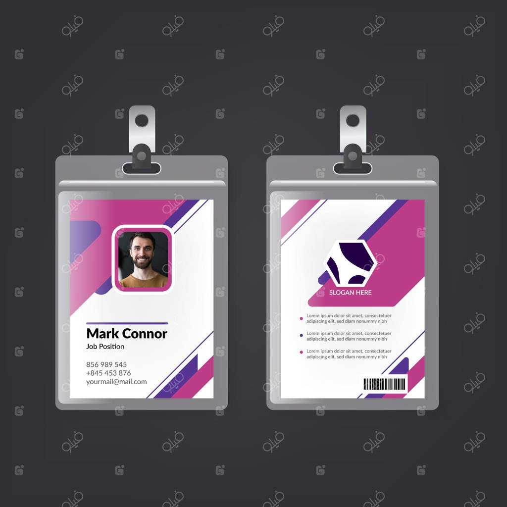 قالب کارت شناسایی با طراحی مینیمال