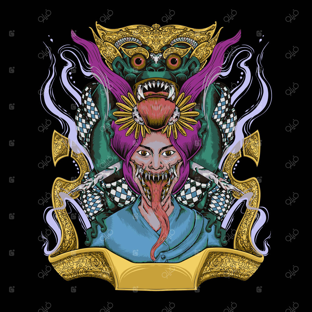 تصویرسازی وکتوری از دیو اونی