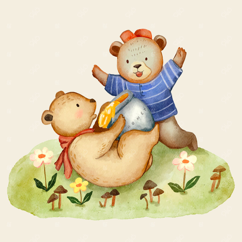 تصویرسازی آبرنگی حیوانات جنگلی