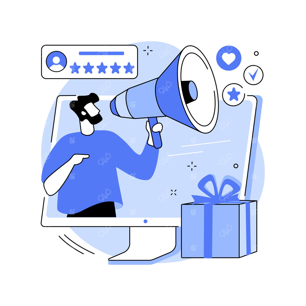 تصویرسازی انتزاعی از مفهوم سفیر برند