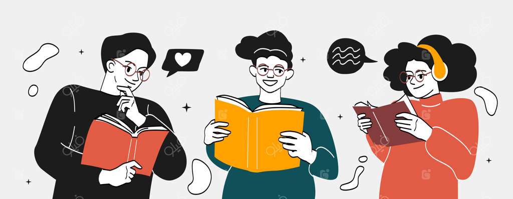 مردم در حال خواندن کتاب