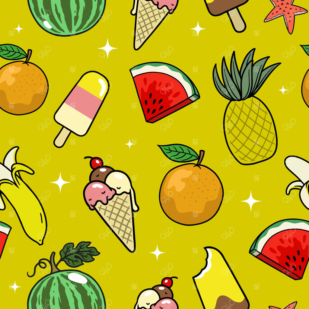 طرح یکپارچه از طراحی مفهومی غذای تابستانی کلاسیک