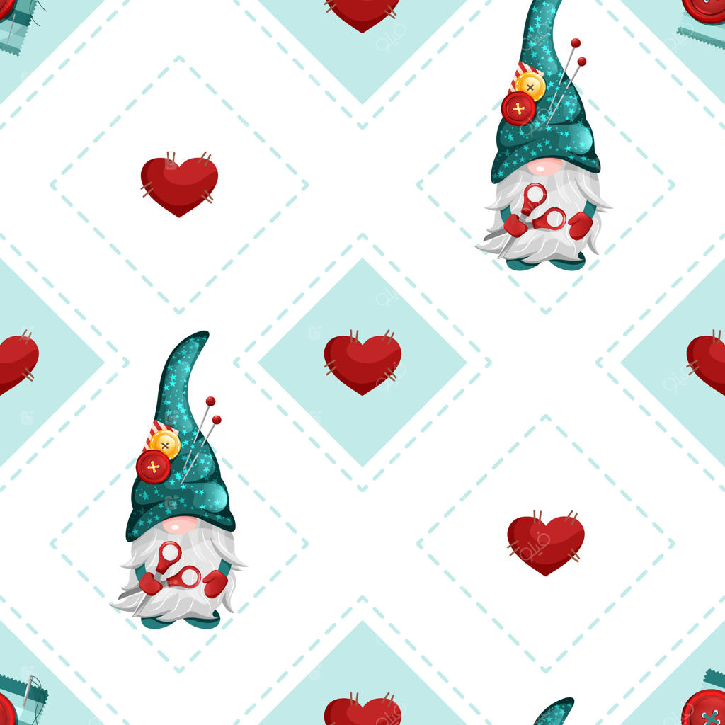 طرح وکتور حرفه‌ای با پترن جذاب جنوم و قلب‌ها