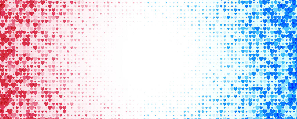 پس‌زمینه رمانتیک با قلب‌های گرادیان، کادر حاشیه‌ای با قلب‌های صورتی و آبی و فضا برای متن، طرحی مدرن برای ولنتاین و مراسم عروسی، مناسب برای اپلیکیشن‌های دوستیابی.illustrations