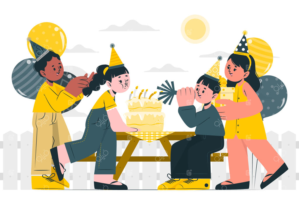 تصویرسازی ایده جشن تولد در فضای باز