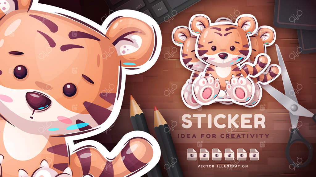 شخصیت کارتونی ببر بامزه