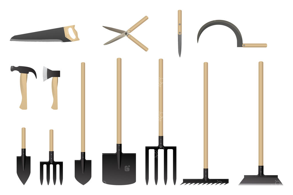 ابزارهای باغبانی: مجموعه‌ای از وسایل کار در باغ.
