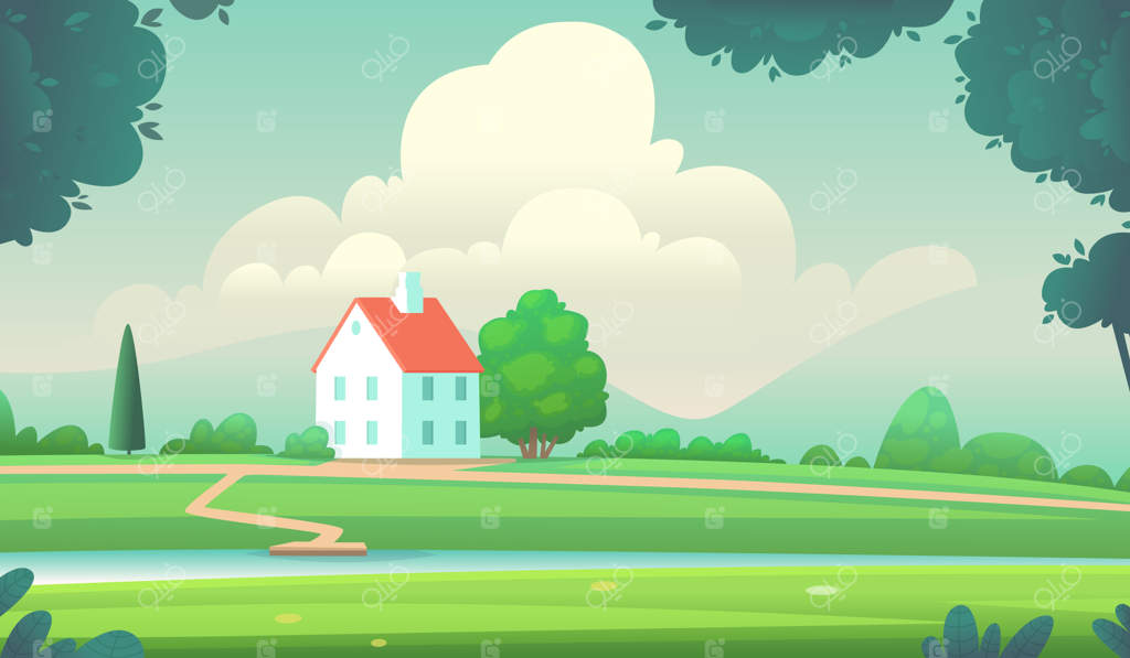 خانه روستایی دنج در کنار رودخانه با چشم‌انداز کوهستانی