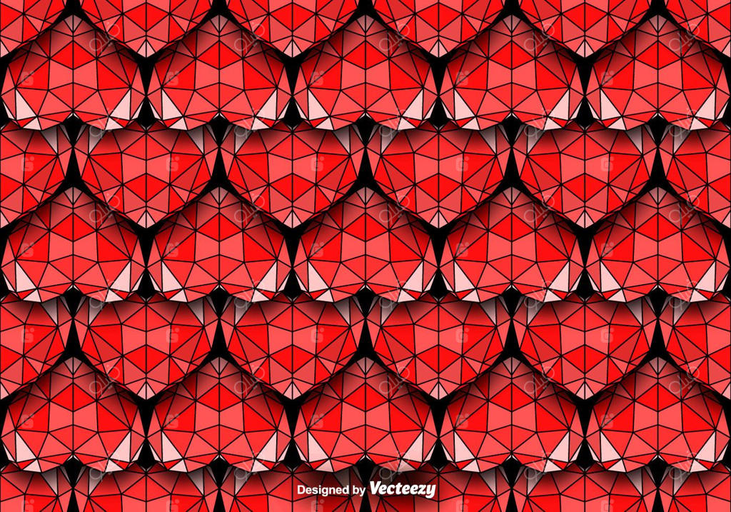 پترن یکپارچه قلب‌ های هندسی وکتور