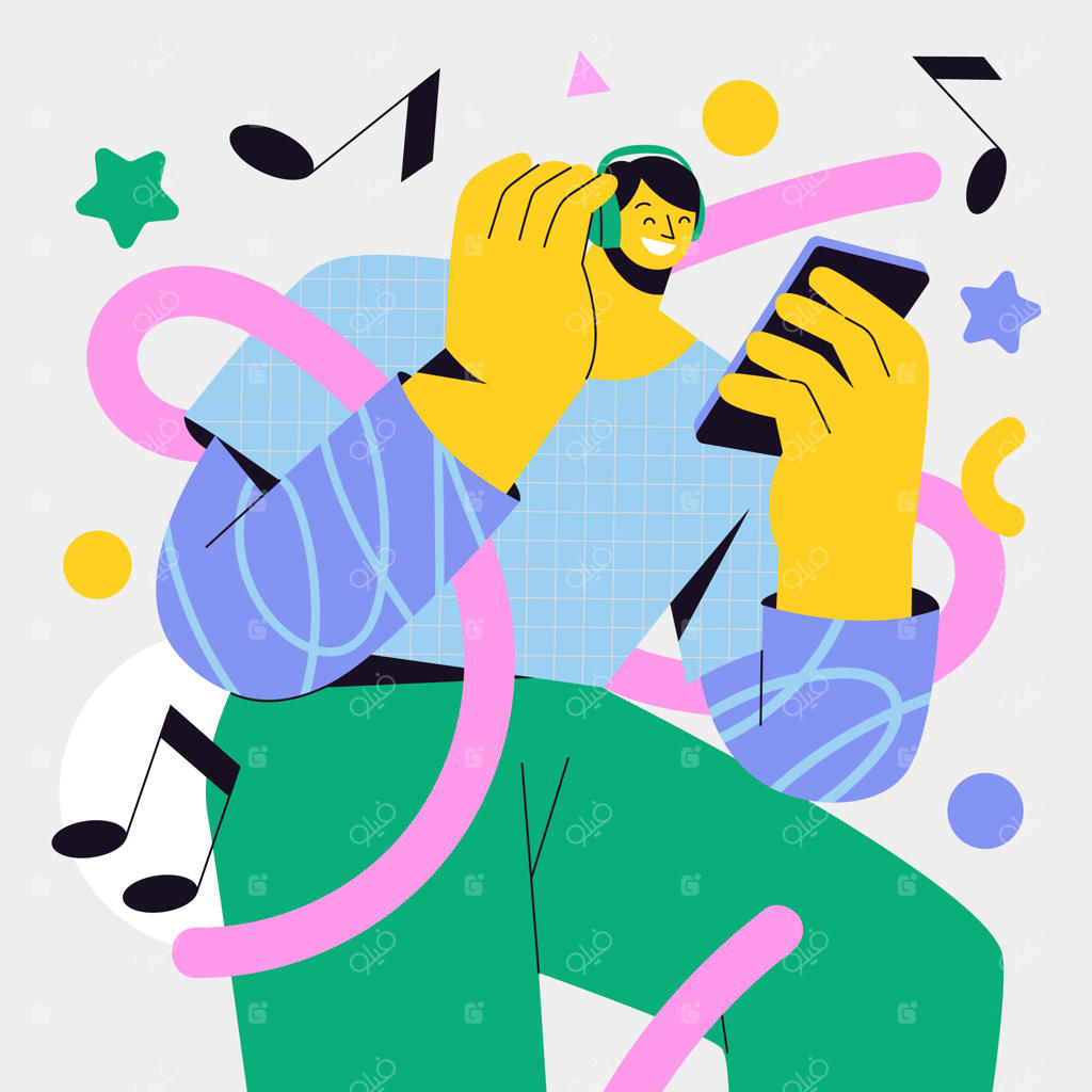 تصویرسازی شادی با دست طراحی شده