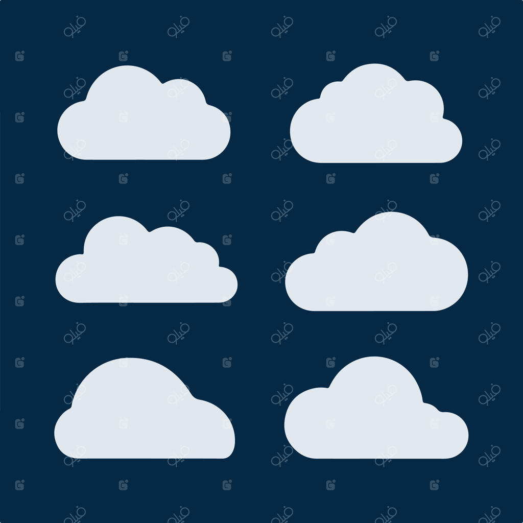 پس‌زمینه آبی با ابری سفید و پس‌زمینه‌ای آبی