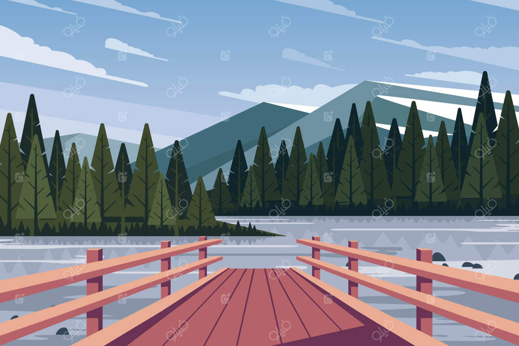 پس‌زمینه‌ای از مناظر صاف و طبیعی