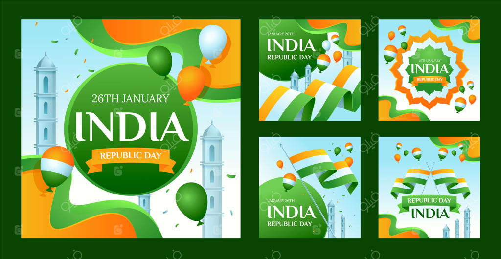 مجموعه پست‌های اینستاگرامی جشن روز جمهوری هند