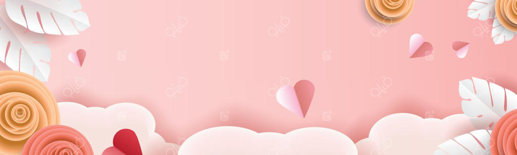 پس‌زمینه بهاری صورتی با گل‌های رنگارنگ کاغذی زیبا