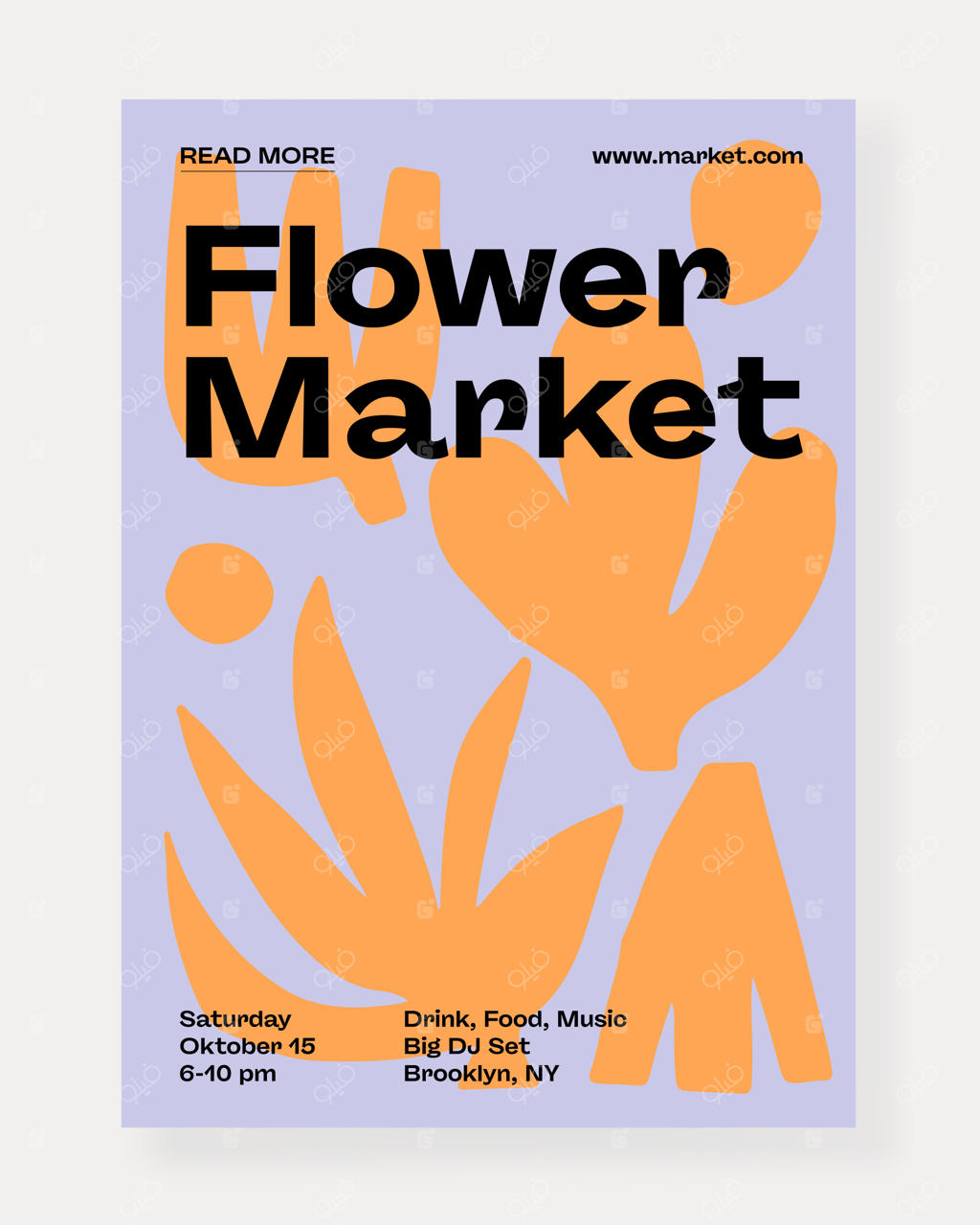 قالب هنری، خلاقانه و انتزاعی همه‌منظوره؛ مناسب برای پوستر، کارت، دعوت‌نامه، تراکت و جلد