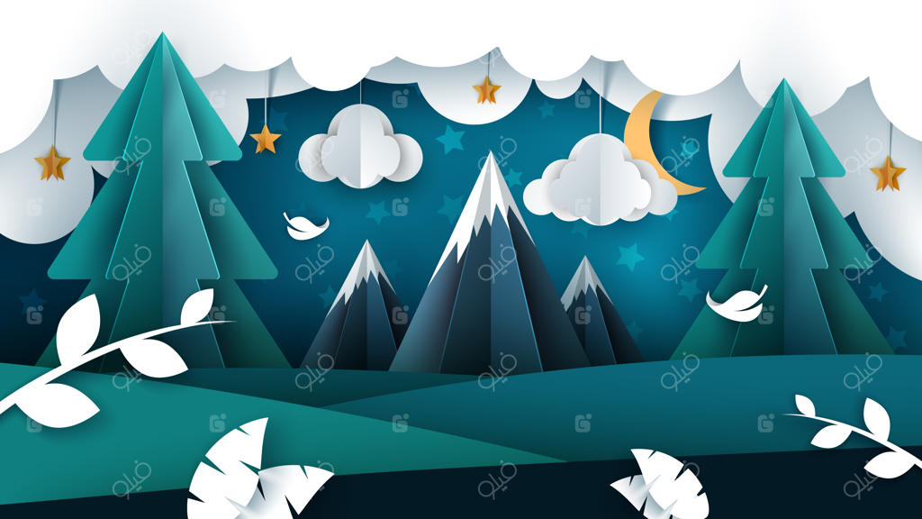 منظره شب کارتونی