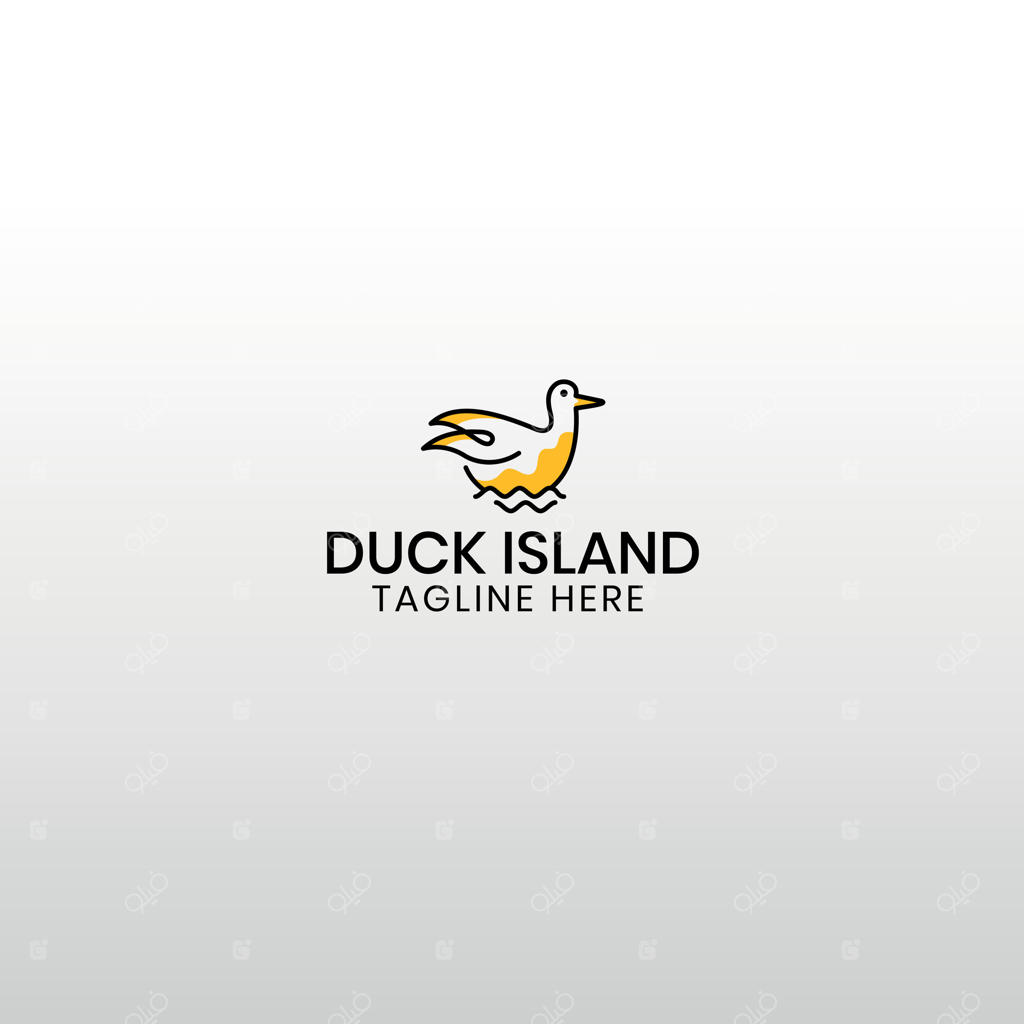 قالب لوگوی اردک رودخانه‌ای.