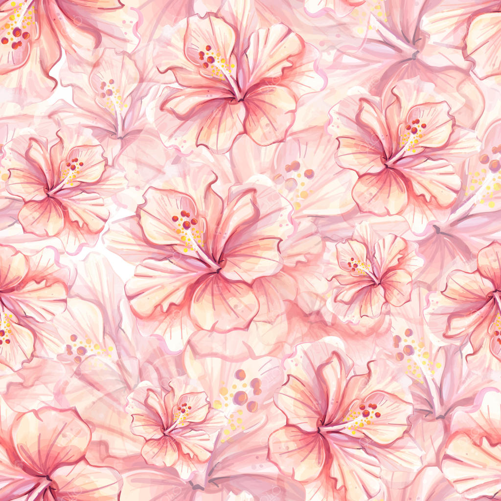 طرح باشکوه گل ختمی صورتی برای پروژه‌های طراحی وکتور حرفه‌ای