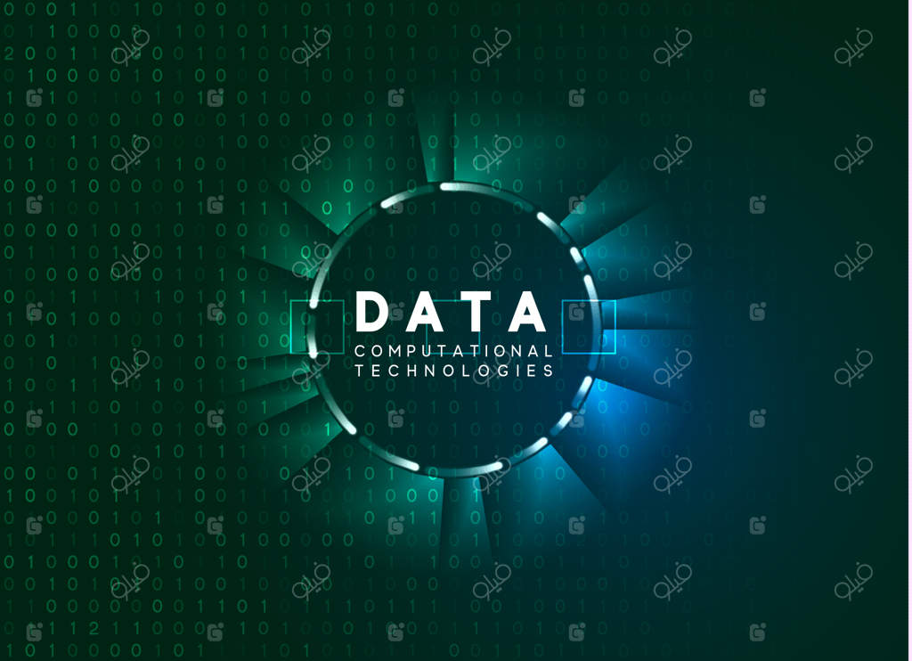 اینفوگرافیک تکنولوژی هولوگرافیک: نمایش داده‌های بزرگ به صورت بصری وکتور