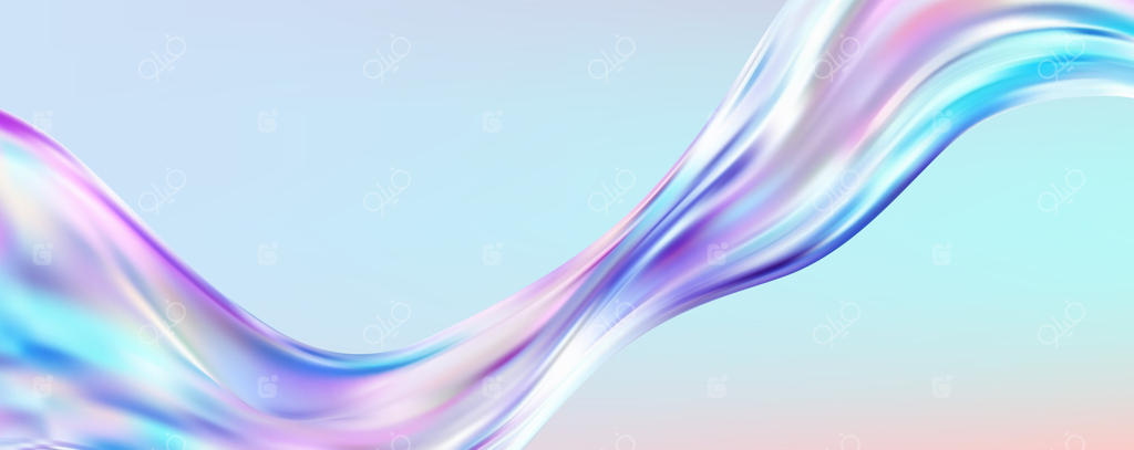 پس‌زمینه موج انتزاعی رنگارنگ و زیبا - وکتور حرفه‌ای