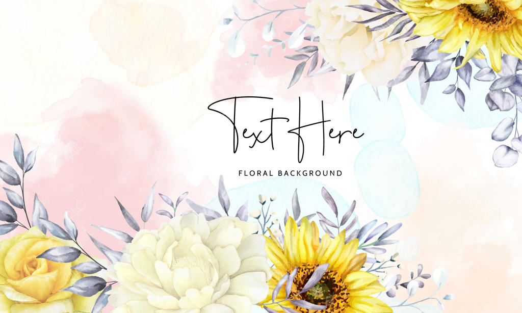 الگوی پس‌زمینه گل‌های آبرنگی شیک