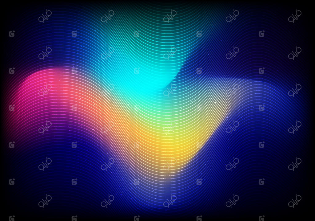 پس‌زمینه با سبک مینیمالیستی و انتزاعی: ترکیبی از رنگ‌های زنده و گرادیان‌های روان