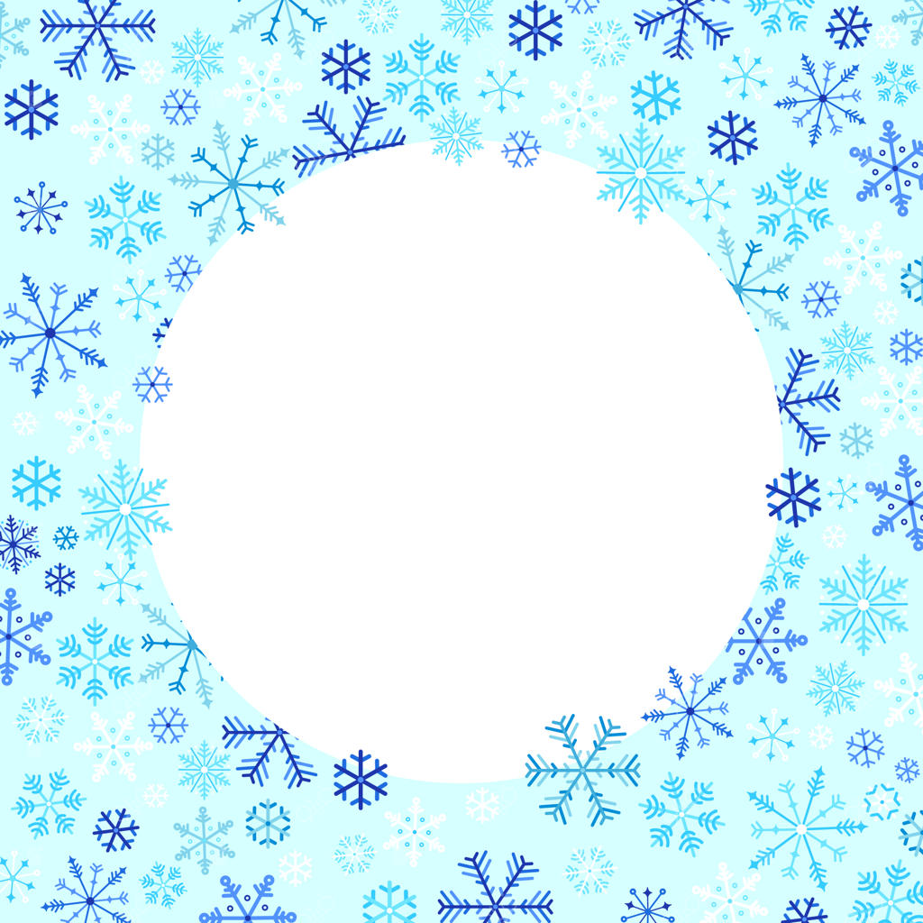 حاشیه برفی با طرح دستی و ساده