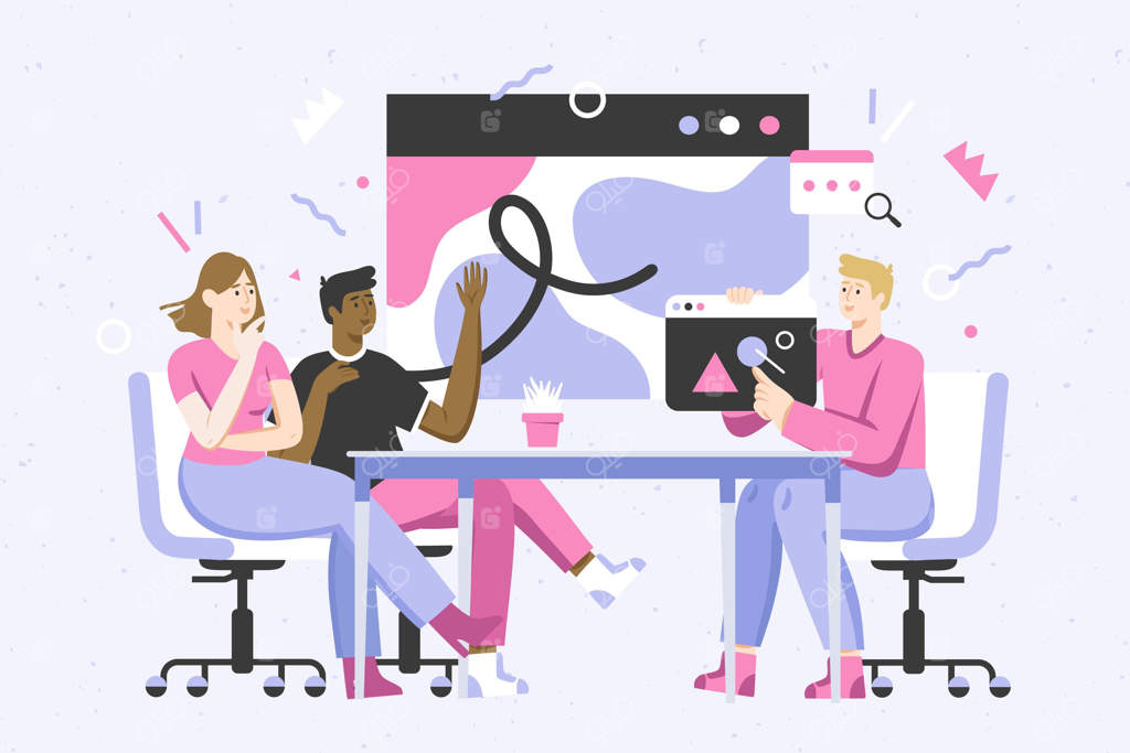 تصویرسازی مفهوم کار تیمی