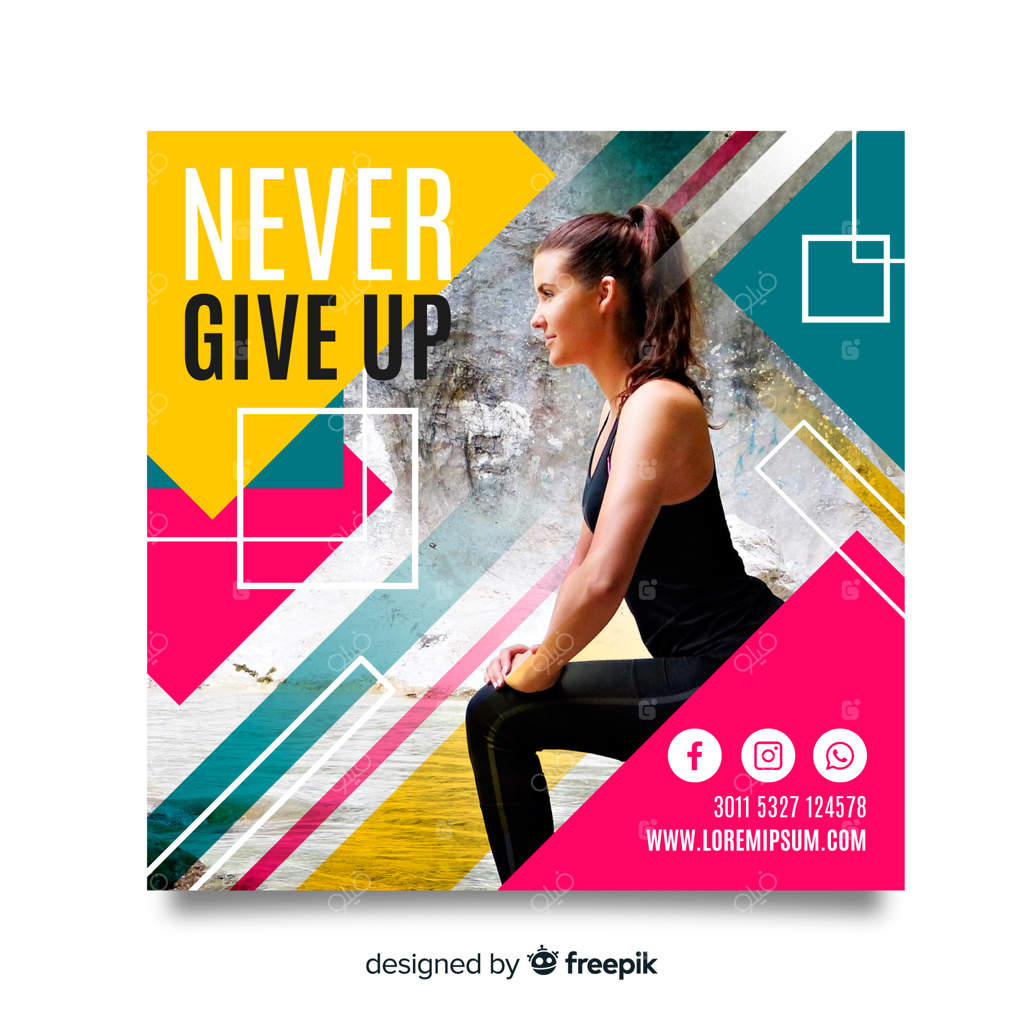 قالب بنر ورزشی با عکس