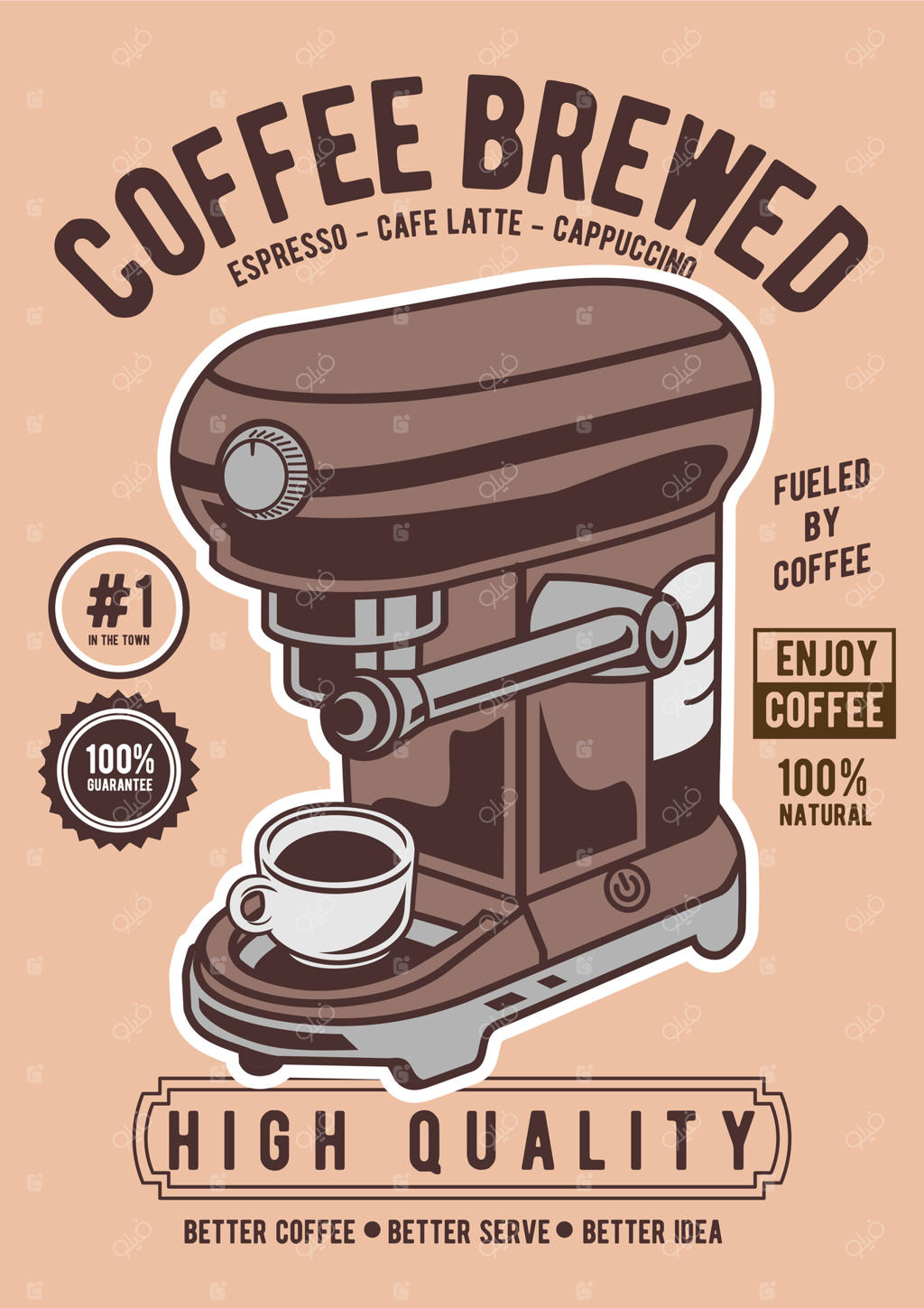 طراحی گرافیک وینتیج تی‌شرت عاشقان قهوه با سبک رترو