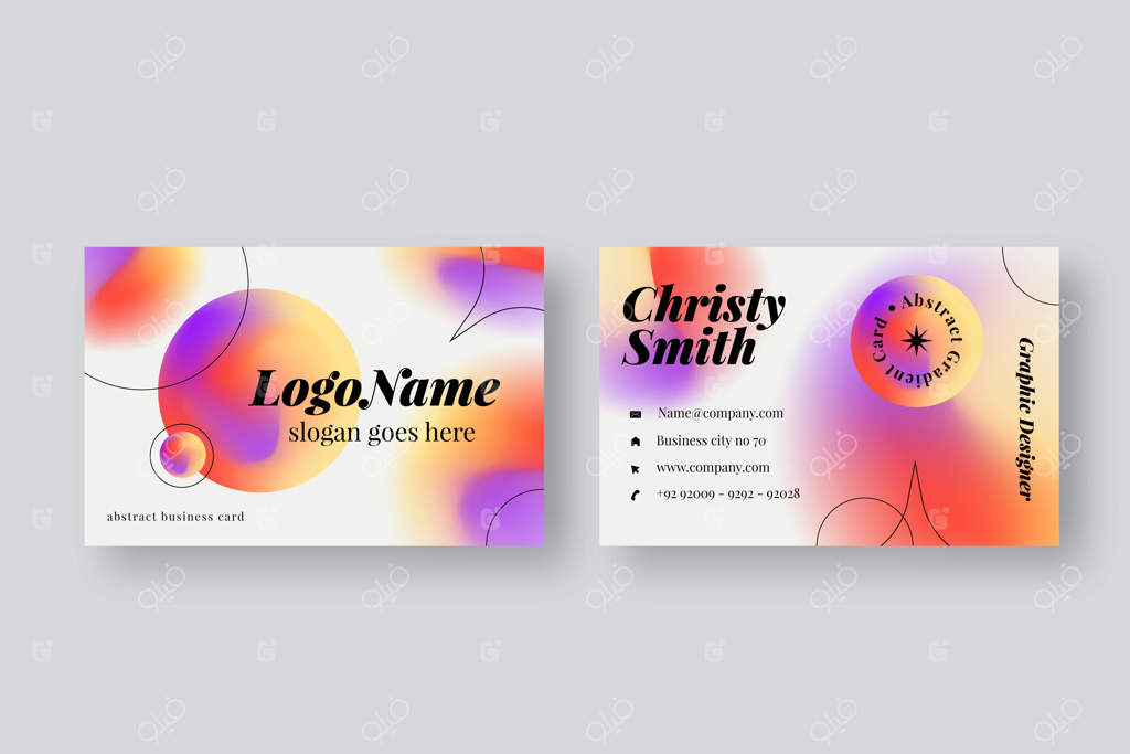 پترن کارت ویزیت هندسی و گرادیان