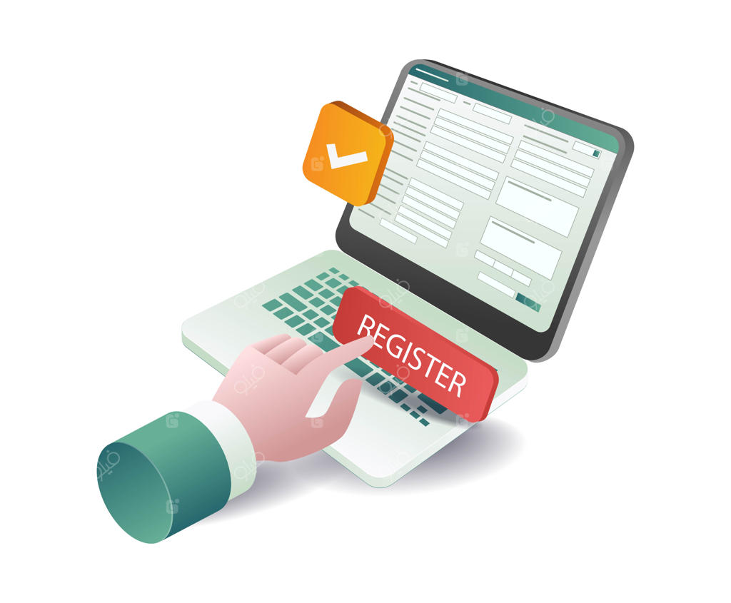 پر کردن فرم ثبت‌نام آنلاین با کامپیوتر