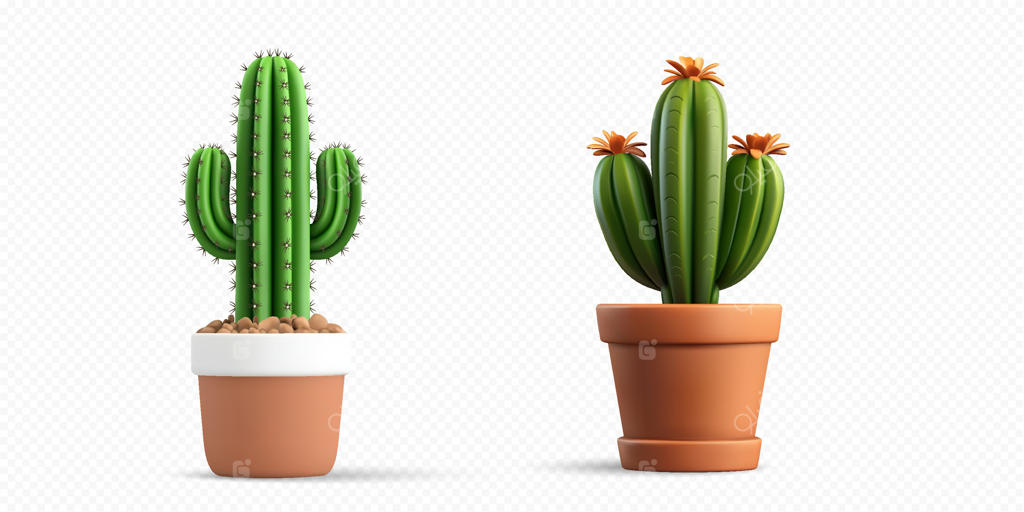 کاکتوس‌های شیک در گلدان برای دکوراسیون منزل