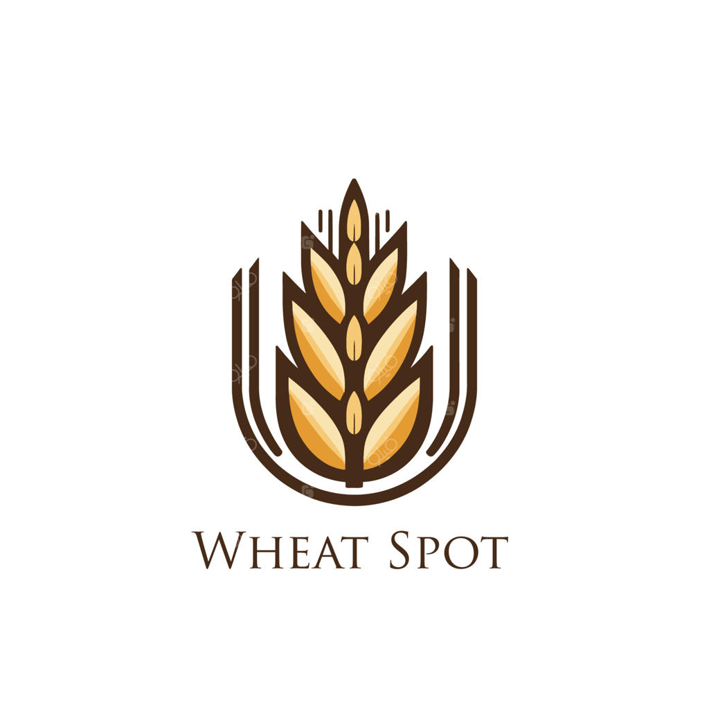 قالب طراحی وکتور لوگوی گندم - نماد خوشه‌های گندم