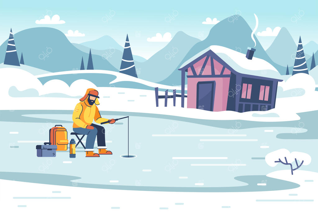 دریاچه زمستانی