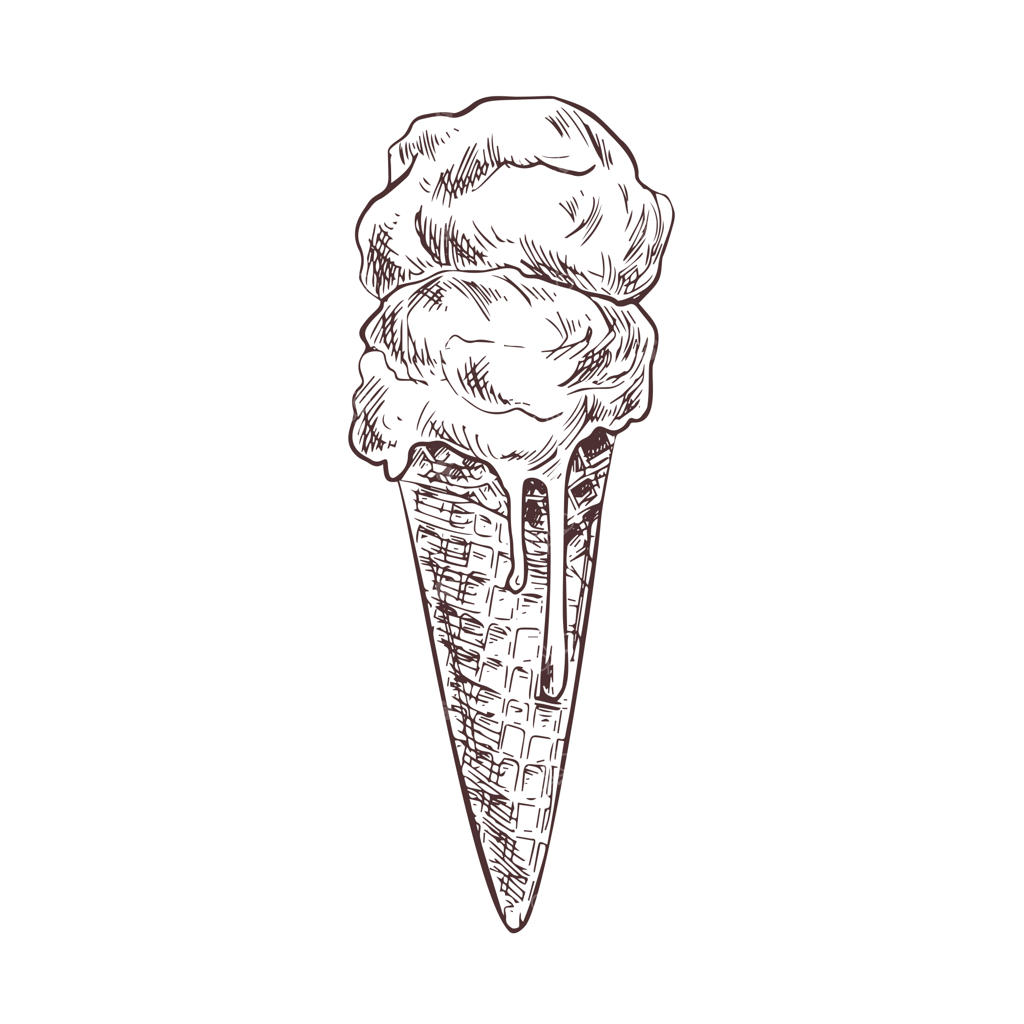 بستنی قیفی، طراحی دستی