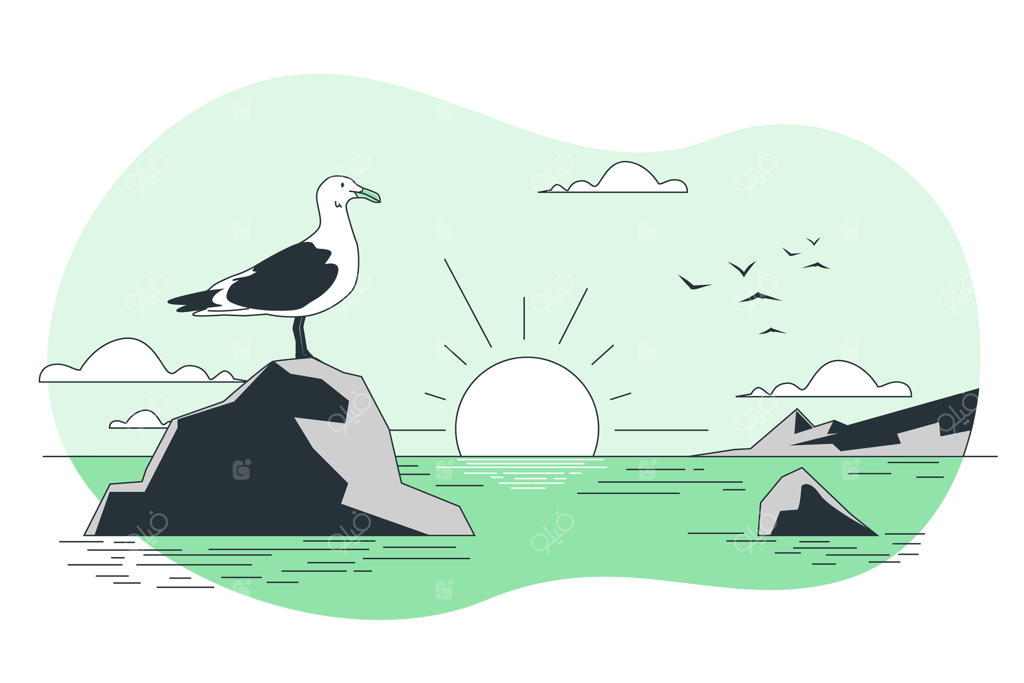 تصویرسازی مفهوم طلوع خورشید