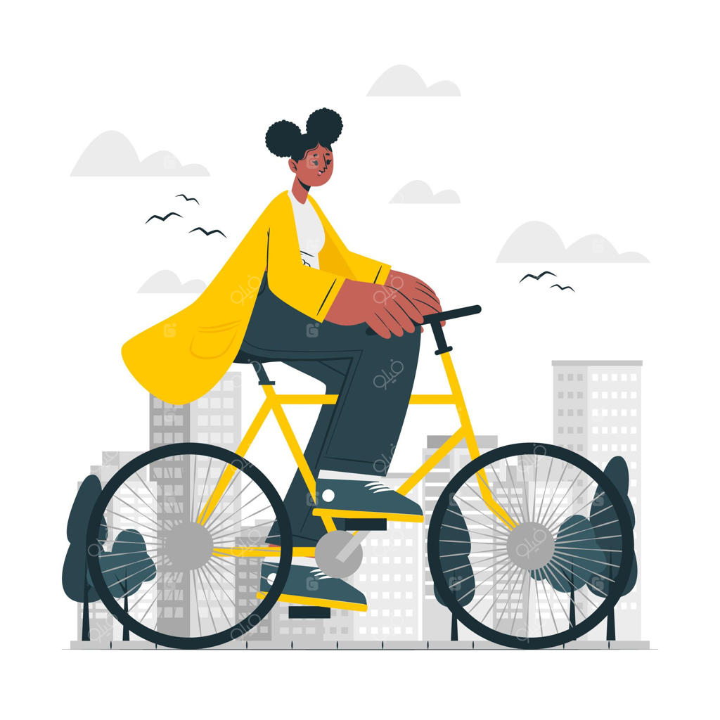 تصویر مفهومی دوچرخه‌سواری