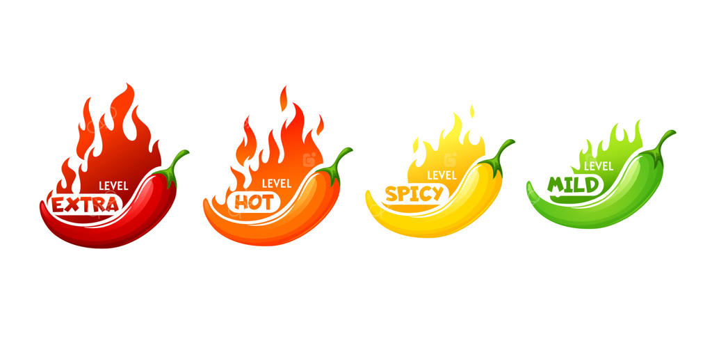 سطح تندی فلفل‌ها: چیلی، کاین، و هالوپینو