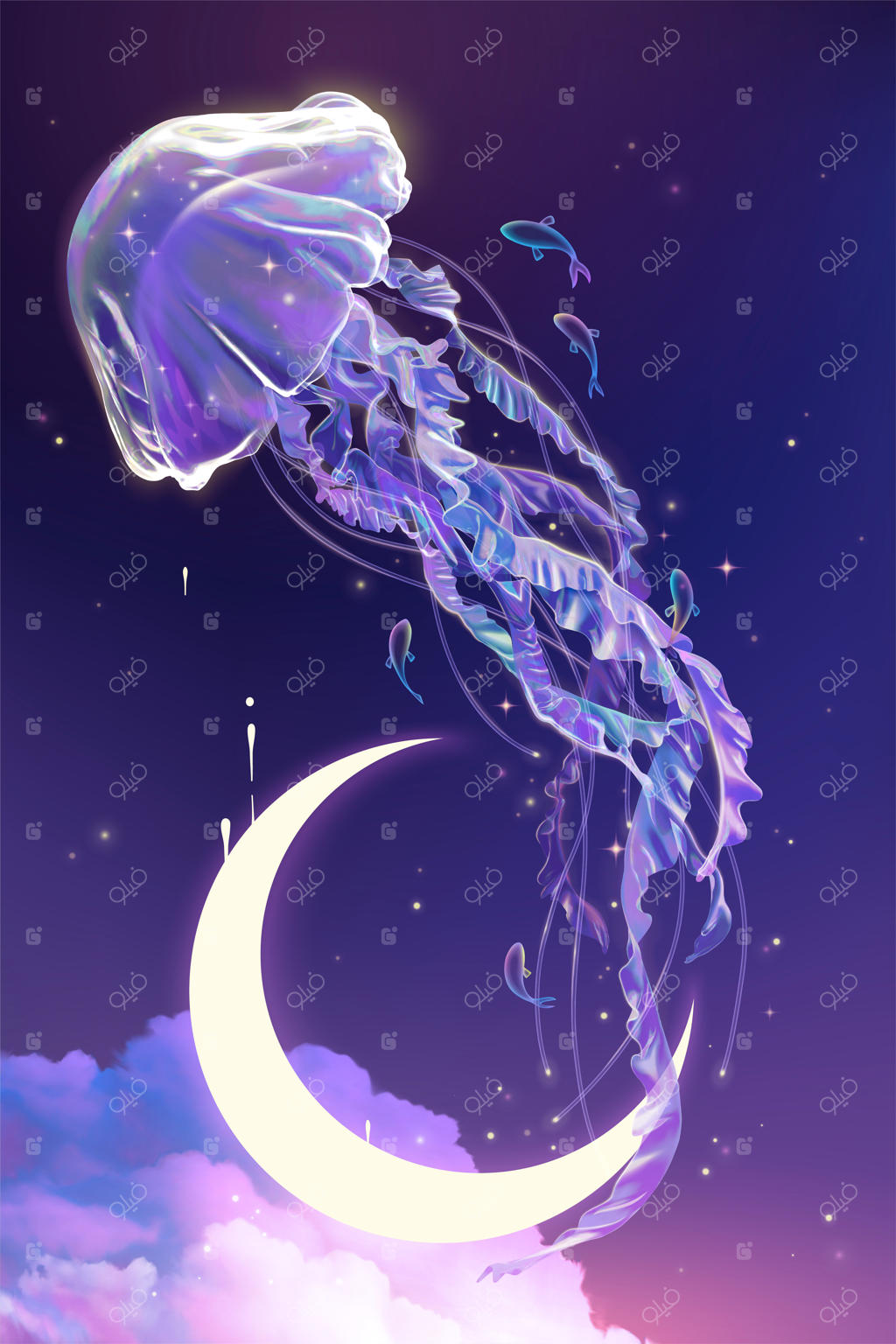 طراحی سه‌بعدی فانتزی و سوررئال دریایی