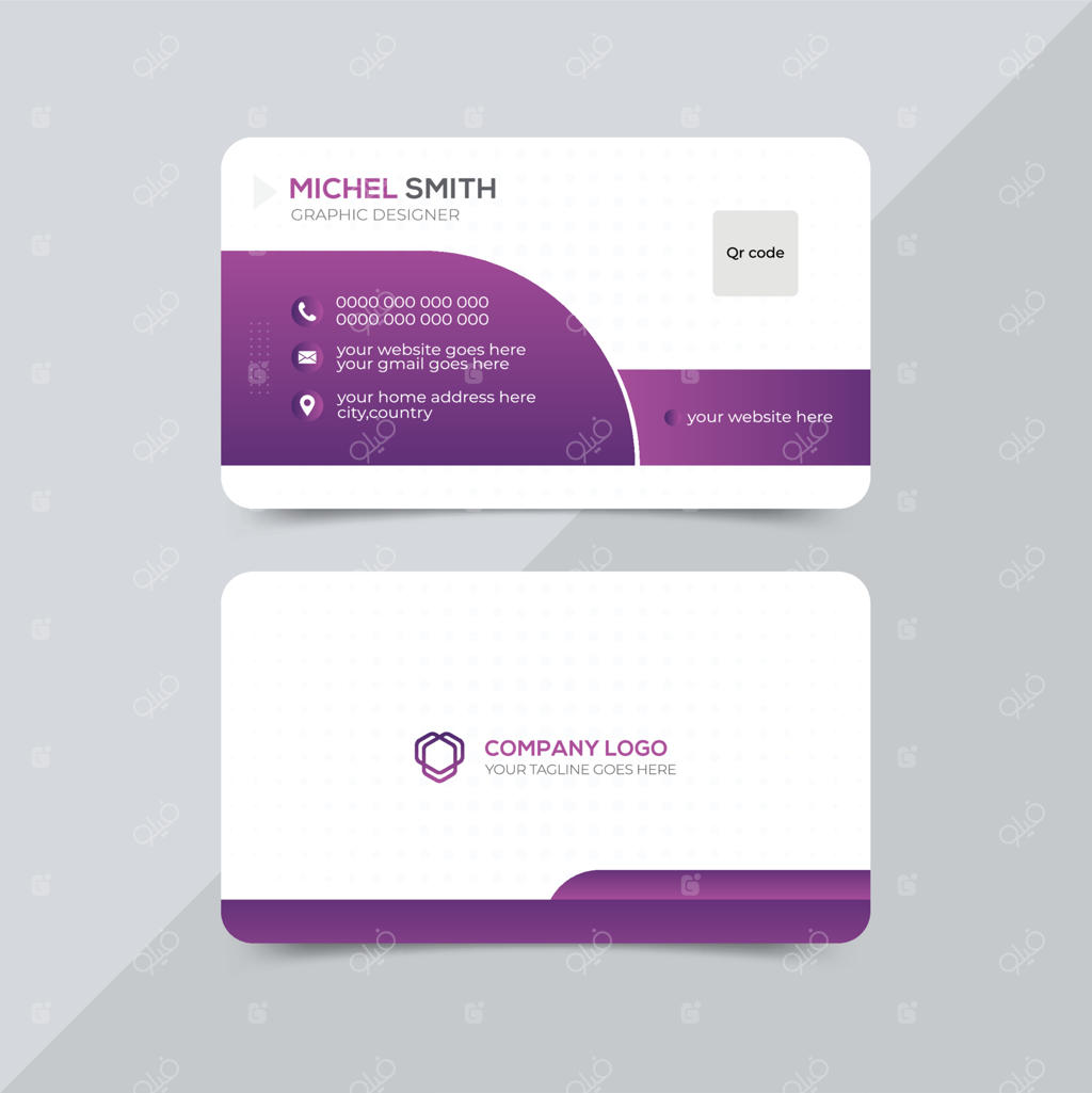 قالب طراحی کارت ویزیت شیک و مدرن شرکتی با رنگ طلایی