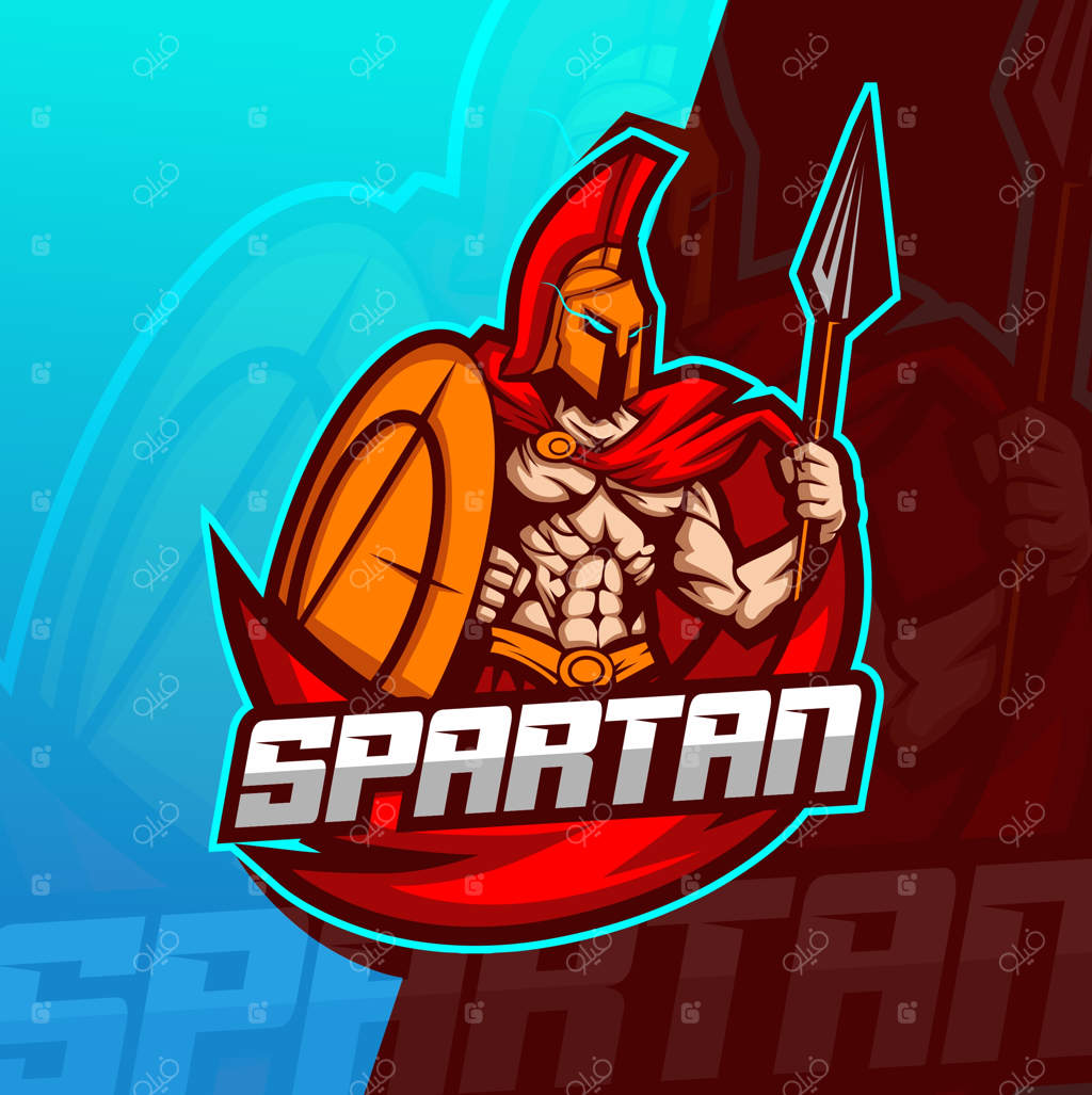 پترن لوگو ورزشی ماسکوت اسپارتان