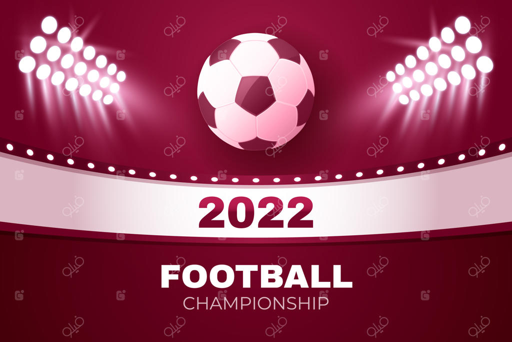 پس‌زمینه جشنواره فوتبال با گرادیان رنگی