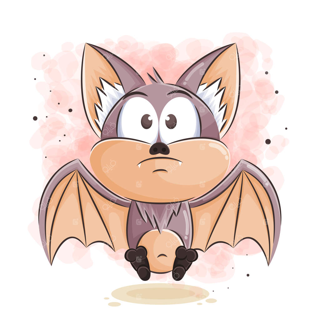 تصویر کارتونی خفاش بامزه