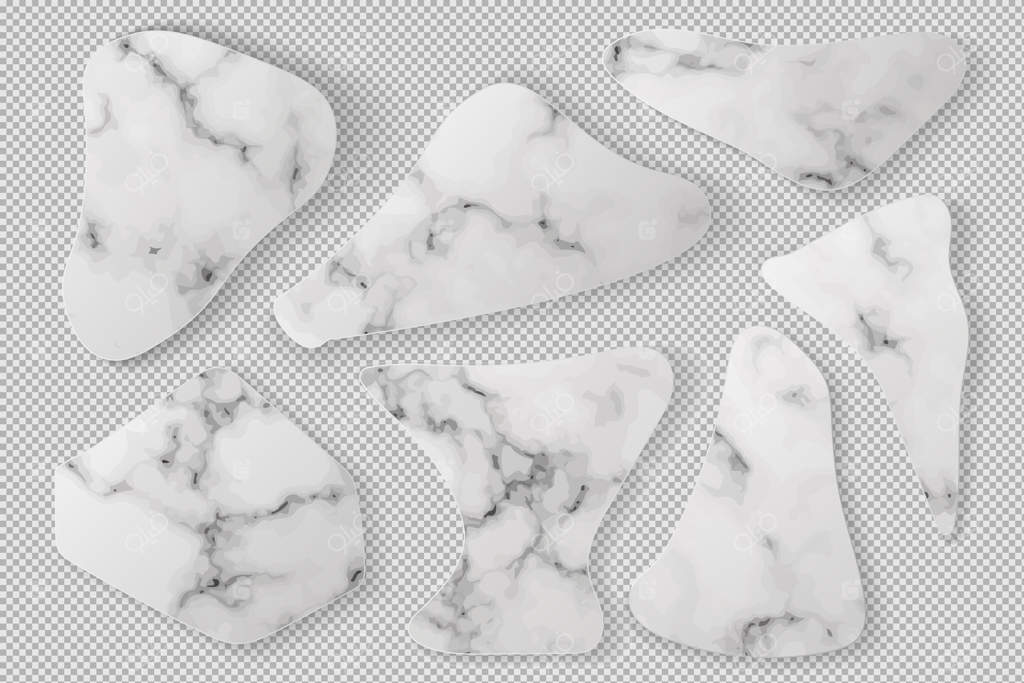 ست قالب مرمر با سایه. مرحله نمایشگاه سکوی مفهومی