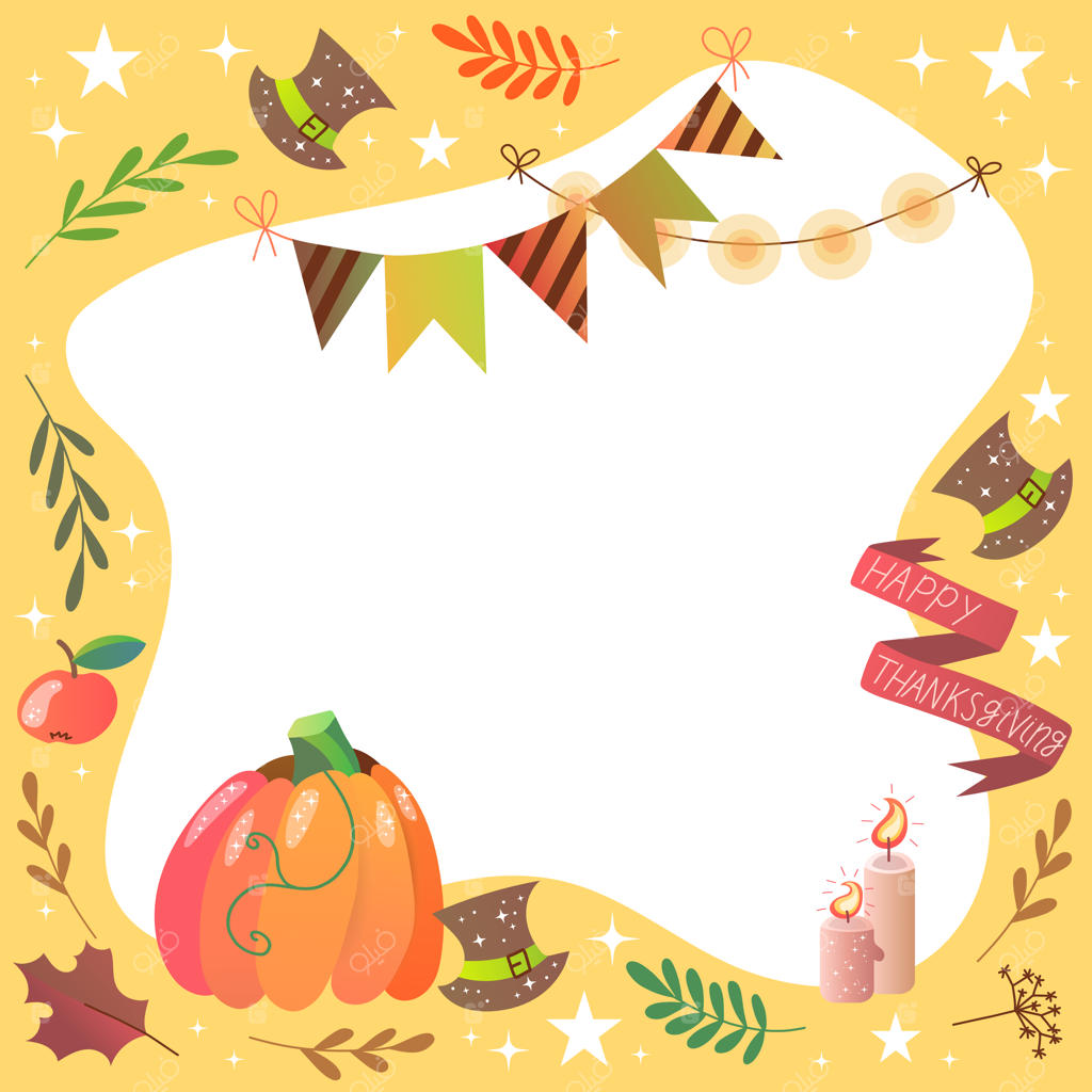 قاب پاییزی با کدو تنبل شکرگزاری